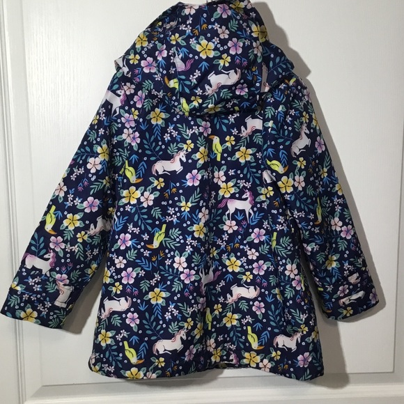 3 for $30 Carter's Navy Unicorn and Floral Raincoat - Picture 3 of 7